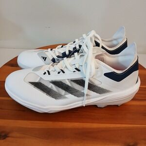 Adidas Baseball Cleats Mens 8.5 White Adizero Impact TPU Shoes Sneakers IH3461